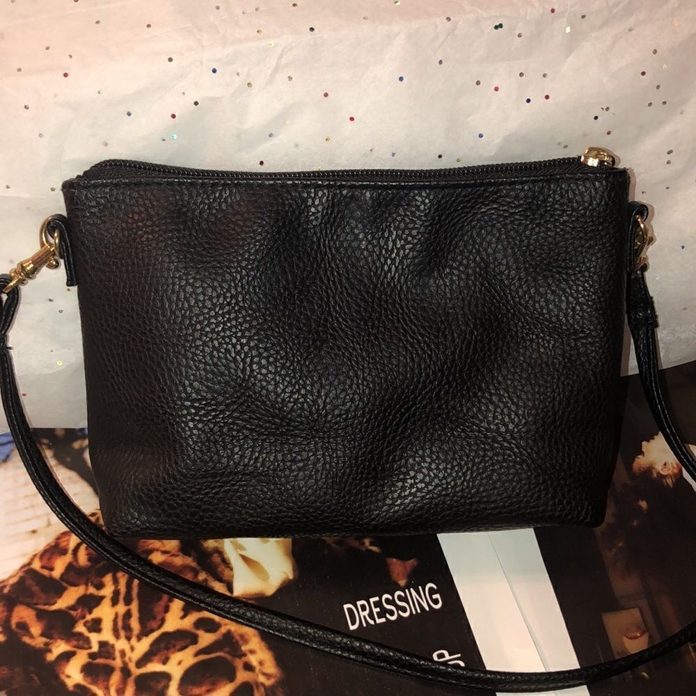 H&M Faux Leather Black Mini Moto Cross Body - Picture 4 of 14